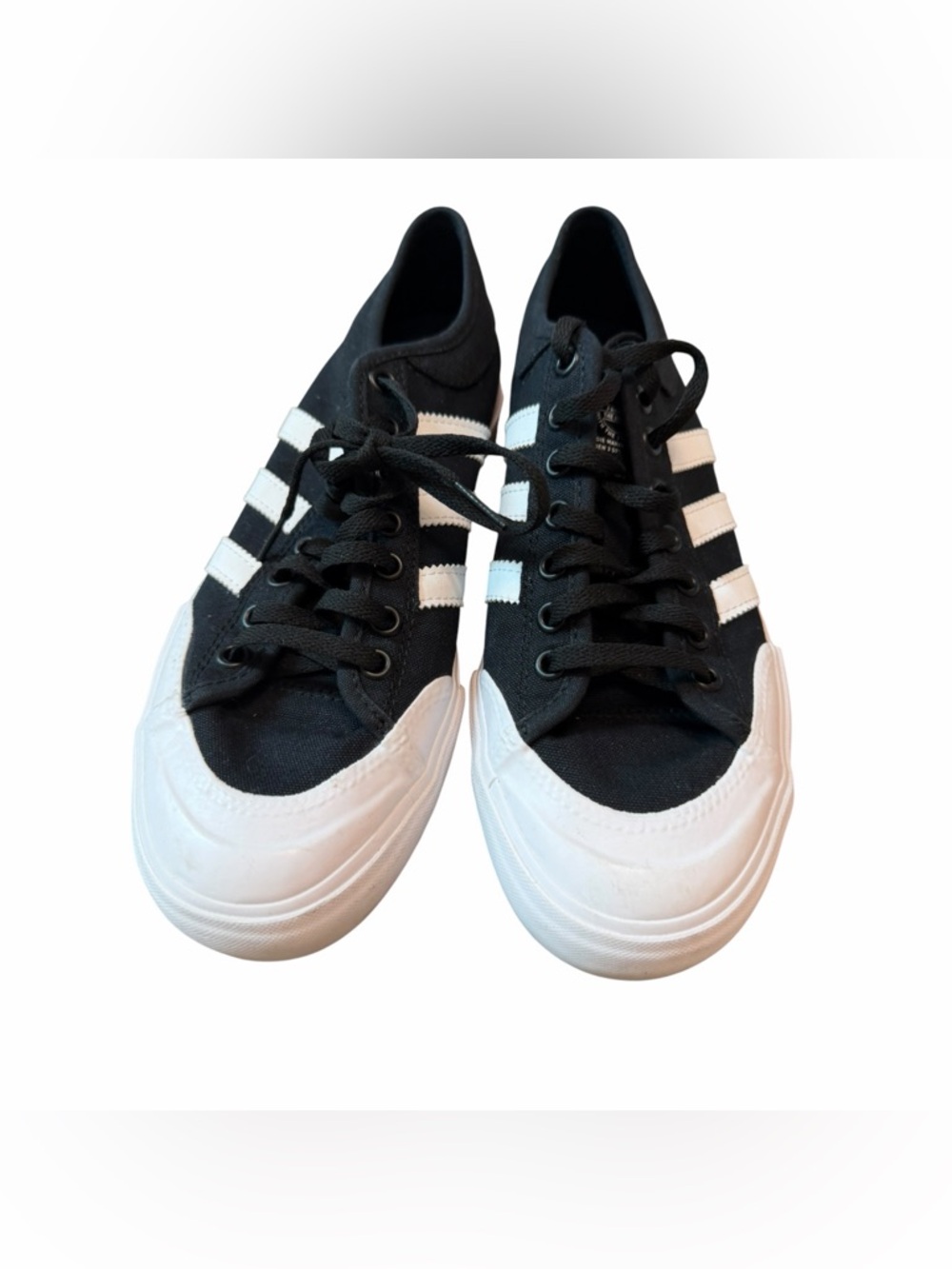 Adidas Nizza RF Black White Canvas Sneakers Mens 7 Womens 8.5 - Picture 3 of 8